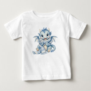Cosy Winter Baby Dragon Scarf Nursery Storybook T-Shirt
