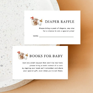 Cosy Winter Baby It's Cold Outside Diaper Raffle Enclosure Card