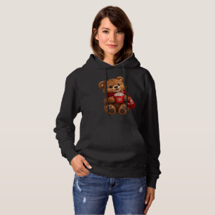 Cosy Winter Bear Hot Cocoa Women's Hoodie