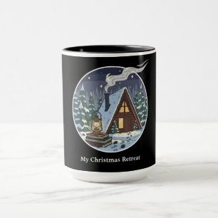 Cosy Winter Cabin Christmas Reading Retreat Mug