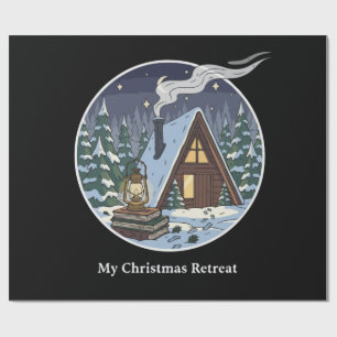Cosy Winter Cabin Christmas Reading Retreat Wrapping Paper