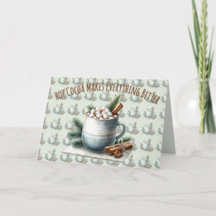 Cosy Winter Cocoa Marshmallow Scene Card