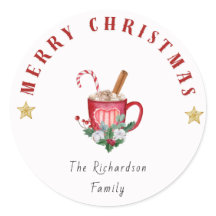 Cosy Winter Coffee Mug Merry Christmas Sticker