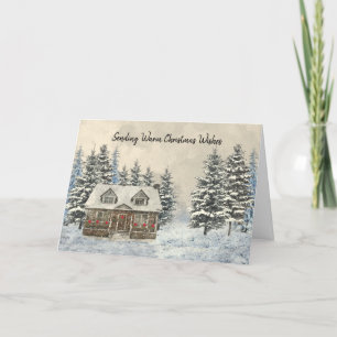 Cosy Winter Cottage Christmas Card