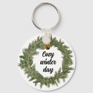 Cosy Winter Day Key Ring