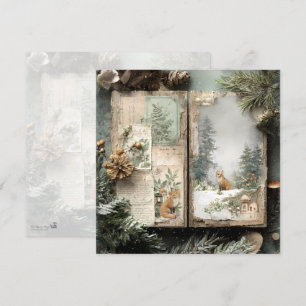 Cosy Winter Deep Cottagecore Scrapbook Page Invitation