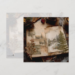Cosy Winter Deep Cottagecore Scrapbook Page Invitation