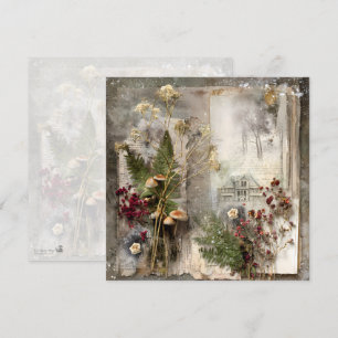 Cosy Winter Deep Cottagecore Scrapbook Page Invitation