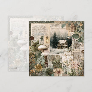 Cosy Winter Deep Cottagecore Scrapbook Page Invitation