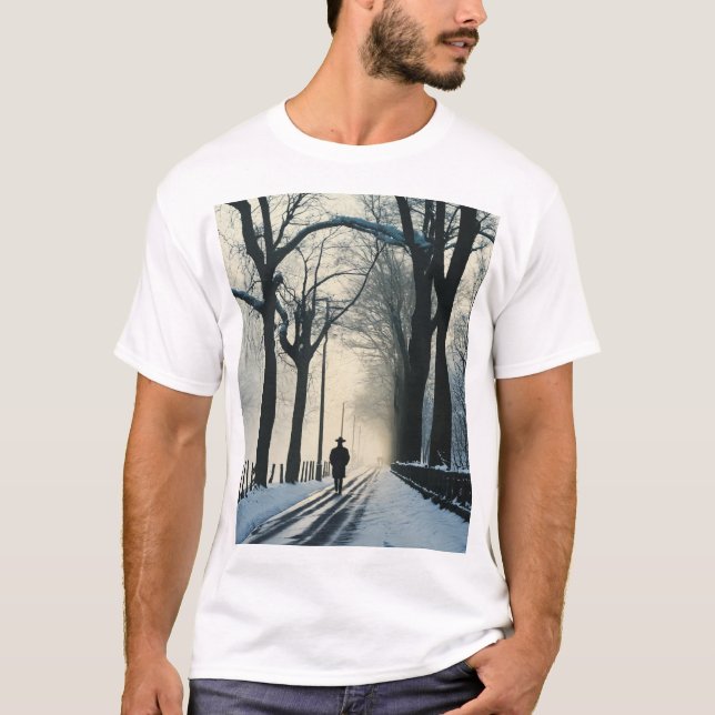 "Cosy Winter Design T-Shirt – Stylish Graphic Tee  (Front)