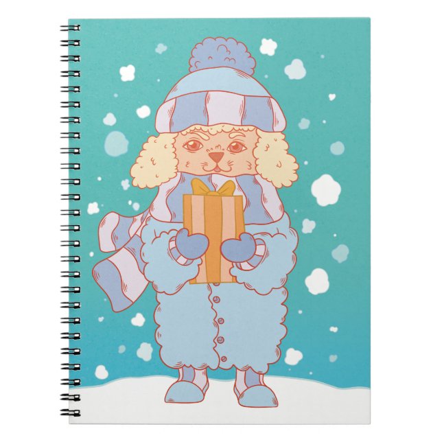 Cosy Winter Dog Notebook (Front)