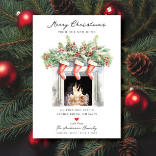 Cosy Winter Fireplace Moving  Announcement