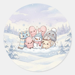 Cosy Winter Friends Sticker