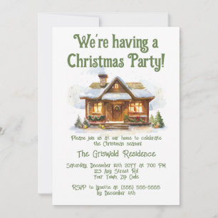 Cosy Winter Home Christmas Invitation