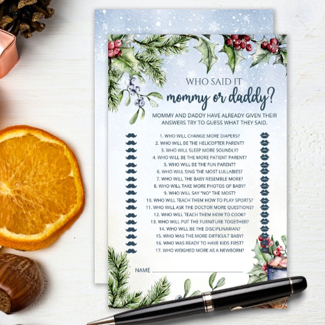 Cosy Winter Hot Cocoa Who Said It Mummy Daddy Game (Creator Uploaded)