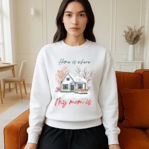  Cosy Winter House design Watercolor  Sweatshirt