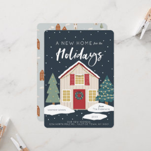 Cosy Winter Lights New Home Christmas Holiday Card