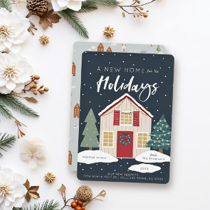 Cosy Winter Lights New Home Christmas Holiday Card