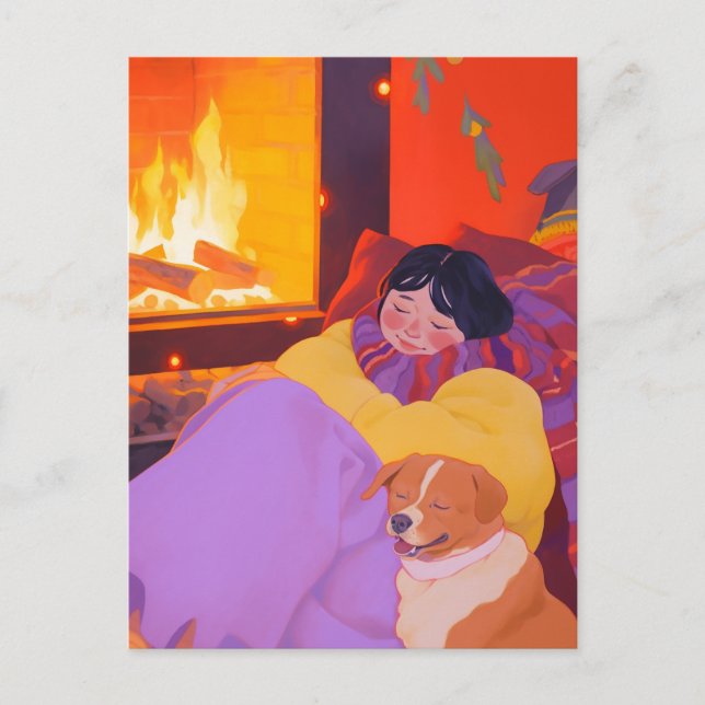 Cosy Winter Morning Postcard (Front)