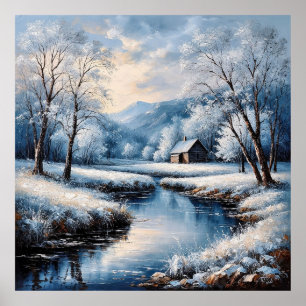 Cosy Winter Mountain Nature for Rustic Decor ❄️🏡