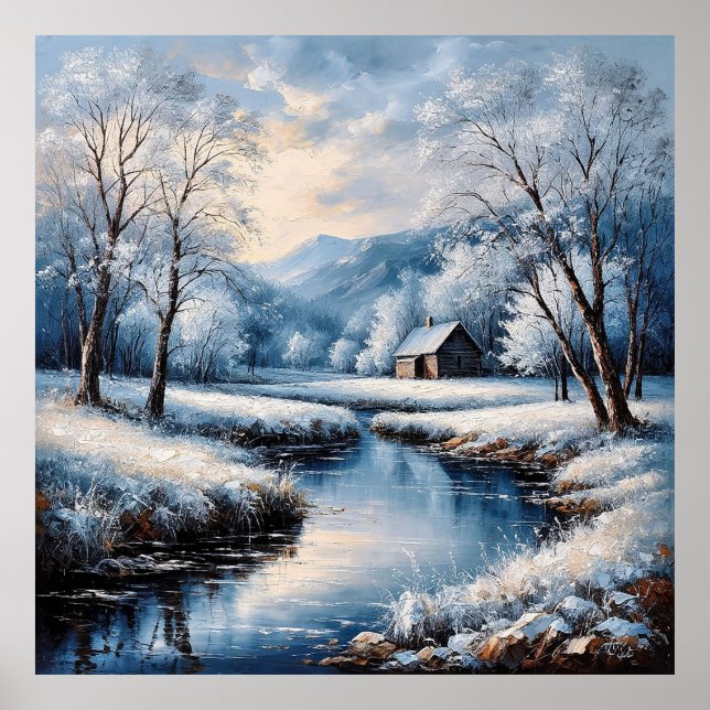 Cosy Winter Mountain Nature for Rustic Decor ❄️🏡 (Front)