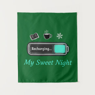 Cosy Winter Recharging Mode My Sweet Night Tapestry