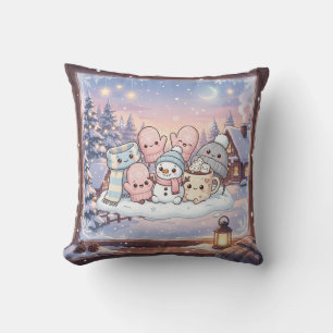 Cosy Winter Snowman Pillow