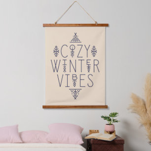 Cosy Winter Vibes Design Hanging Tapestry