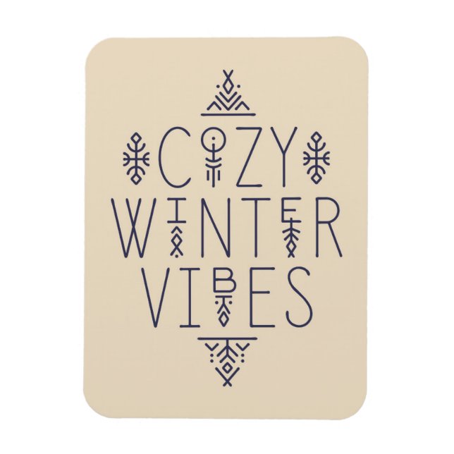 Cosy Winter Vibes Design Magnet (Vertical)