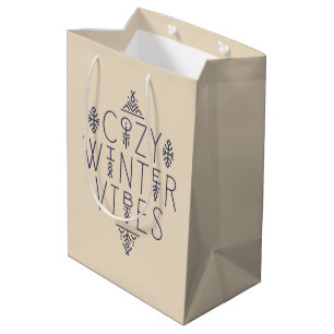Cosy Winter Vibes Design Medium Gift Bag