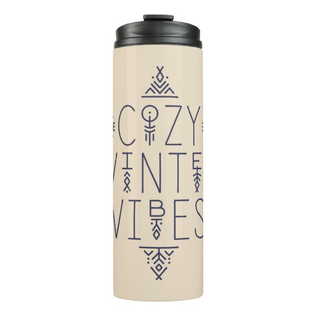 Cosy Winter Vibes Design Thermal Tumbler (Front)
