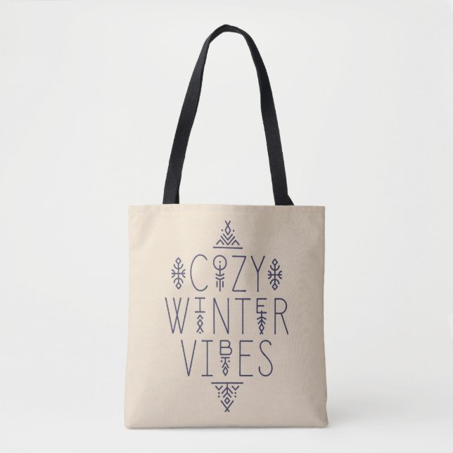 Cosy Winter Vibes Design Tote Bag (Front)