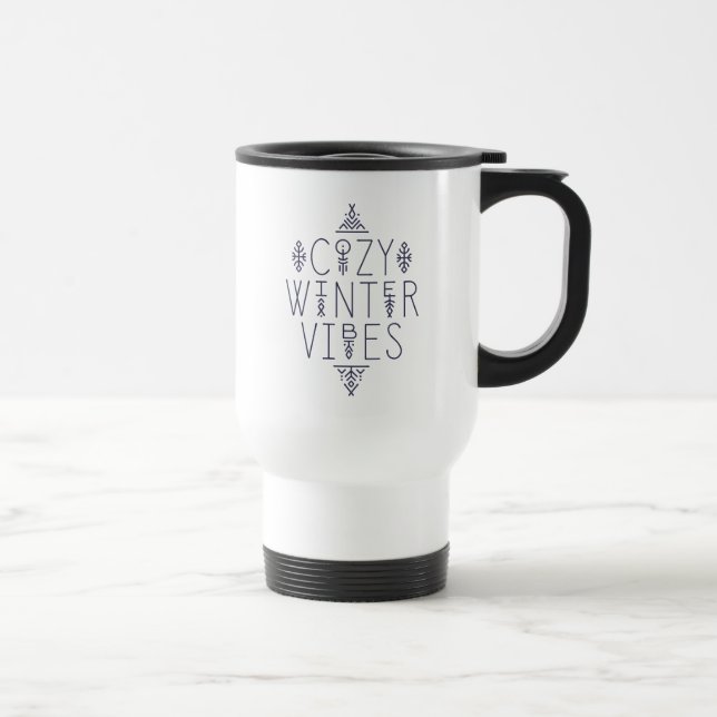 Cosy Winter Vibes Design Travel Mug (Right)