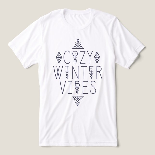 Cosy Winter Vibes Design Tri-Blend Shirt (Design Front)