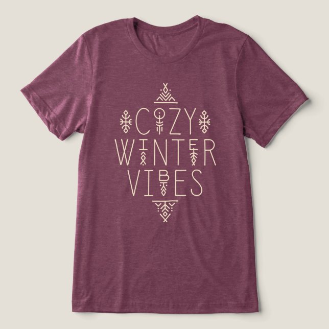 Cosy Winter Vibes Design Tri-Blend Shirt (Design Front)