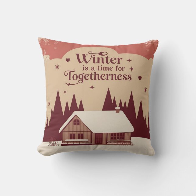 Cosy Winter Vibes Pillow (Front)
