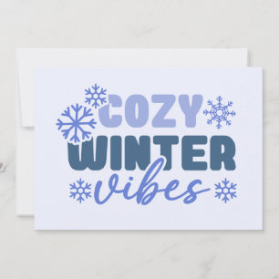 Cosy Winter Vibes - Snowflake Typography Card