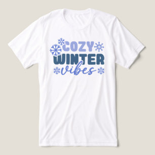 Cosy Winter Vibes - Snowflake Typography Tri-Blend Shirt