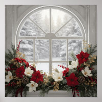 Cosy Winter Window Elegant Christmas Art