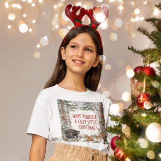 Cosy Woodland Animals Christmas T-Shirt