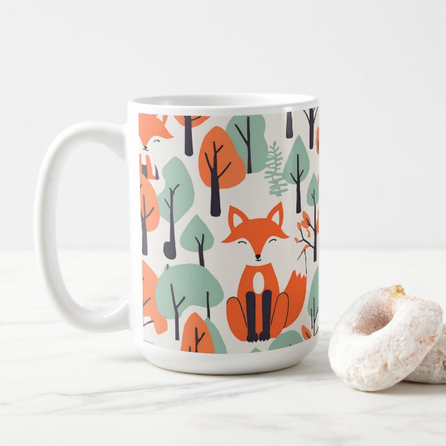 Cosy Woodland Friends Fox5 Coffee Mug (With Donut)