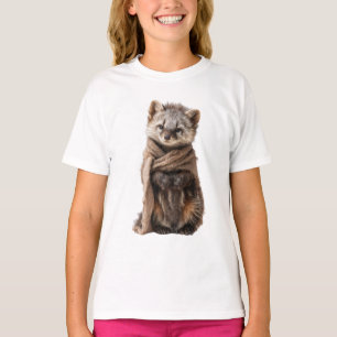 Cosy Wrapped Scarf Ferret Kids T-Shirt