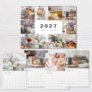 Cosy Year Photo Collage Modern 2025 Calendar