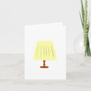 Cosy Yellow Pleated Table Lamp Home Decor Card