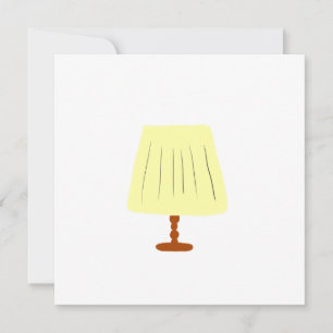 Cosy Yellow Pleated Table Lamp Home Decor Card