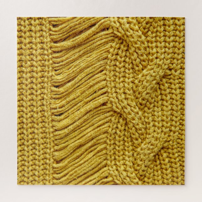 Cosy Yellow Sweater: Textured Background Jigsaw Puzzle (Vertical)