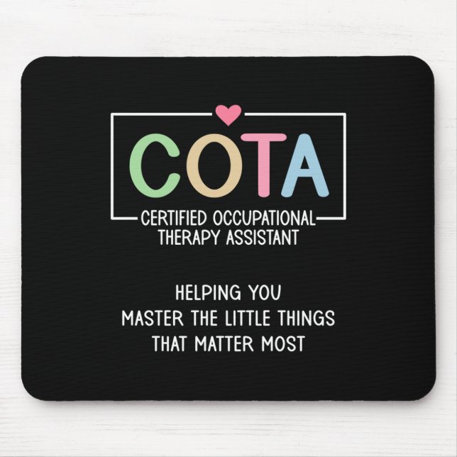 Cota Appreciation Certified Occupational Therapy I Mouse Mat (Front)