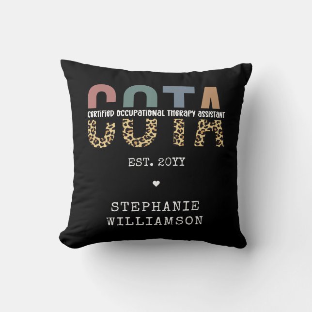 COTA Certified Occupational Therapy Assistant Cushion (Front)