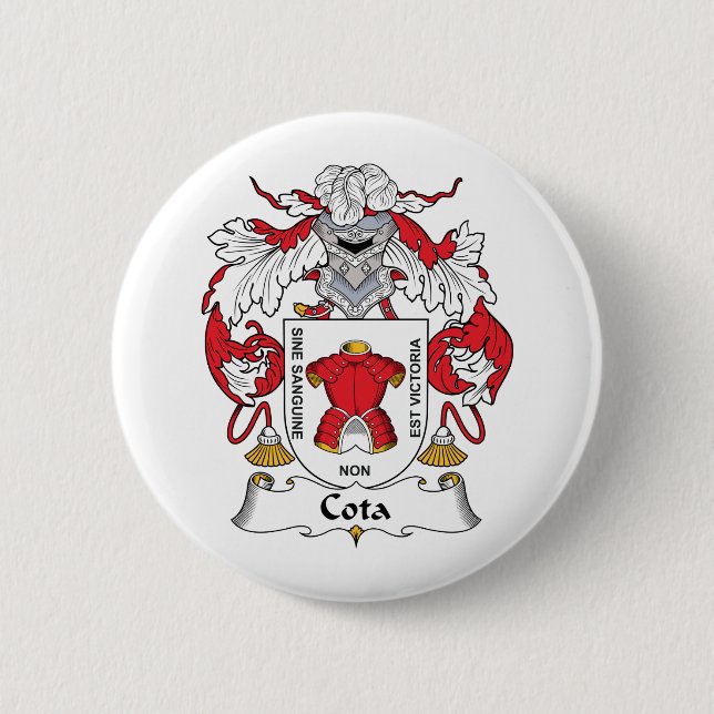 Cota Family Crest 6 Cm Round Badge (Front)
