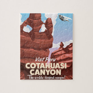Cotahuasi Canyon Peru travel poster Jigsaw Puzzle